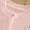 thumbnail image 5 of Toddler Cute Cardigan Sweater Girls Bear Embroidered Knit Cardigans Lightweight Button down Sweaters Tops Pink, 7 Y, 5 of 6
