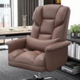 thumbnail image 4 of Leather Armchair Backrest Saddle Chair Cushion Revolving Pink Modern Office Chair Computer Sillas Para Oficina CUSHION SY50OC My Lux Decor Round, 4 of 16