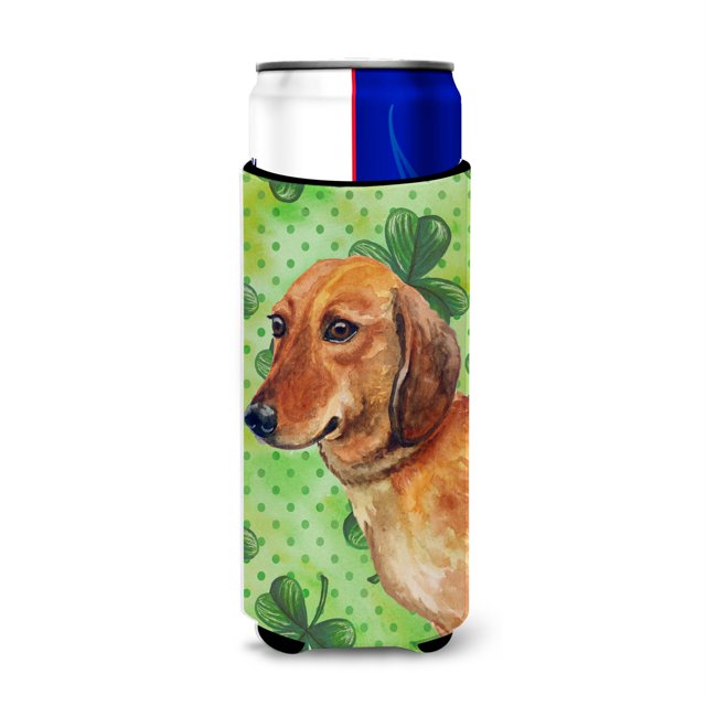"Treasures Dachshund St Patrick's Decorativo Can Hugger, Delgado, Multicolor" Caroline's Treasures BB9826MUK