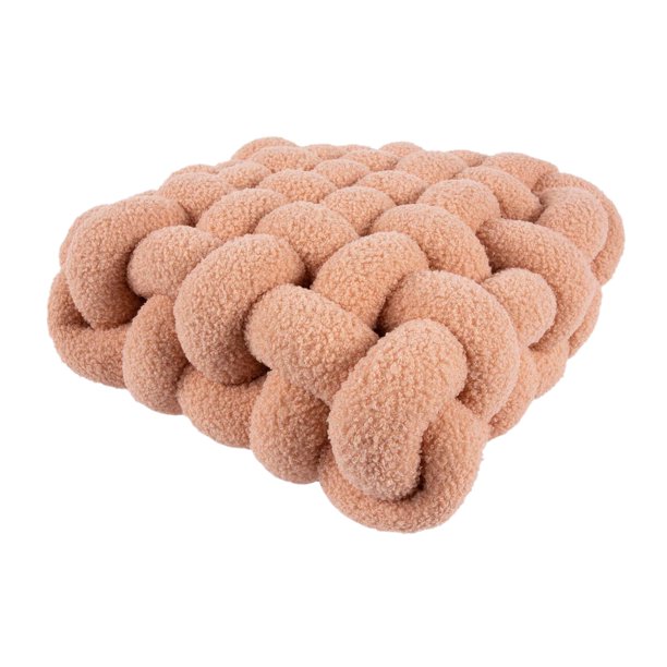 Cojín para silla de diseño nórdico, alfombrilla creativa, cojines cómodos, cojín de felpa para sofá tejido a mano para decoración de cafetería, boda, Rosa mayimx Cojines de asiento