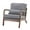 Gray, variant on EDX Mid Century Modern Accent Chair, Comfy Fabric Living Room Chairs with Solid Wood Frame, Lounge Reading Armchair, Easy Assembly