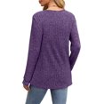 thumbnail image 5 of XIEERDUO Womens Sweaters Lightweight Henley Neck Button Up Long Sleeve Shirt Tops, 5 of 5