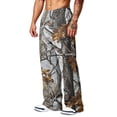 thumbnail image 4 of LTTVQM Men's Casual Outdoor Camo Trousers Soft Fashion Tree Leaf Camo Side Hand Slip Pockets Lightweight Travel Wide Leg Casual Pants Camel 2XL, 4 of 7