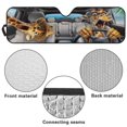 thumbnail image 6 of Uorisanigo Windshield Sun Shade, Funny Giraffe Animal Print Car Sunshade for 2018-2024 2025 Jeep Wrangler JL / 2020-2024 Jeep Gladiator JT, UV Rays Blocker Sun Visor Shade Keep Vehicle Cool, 6 of 7