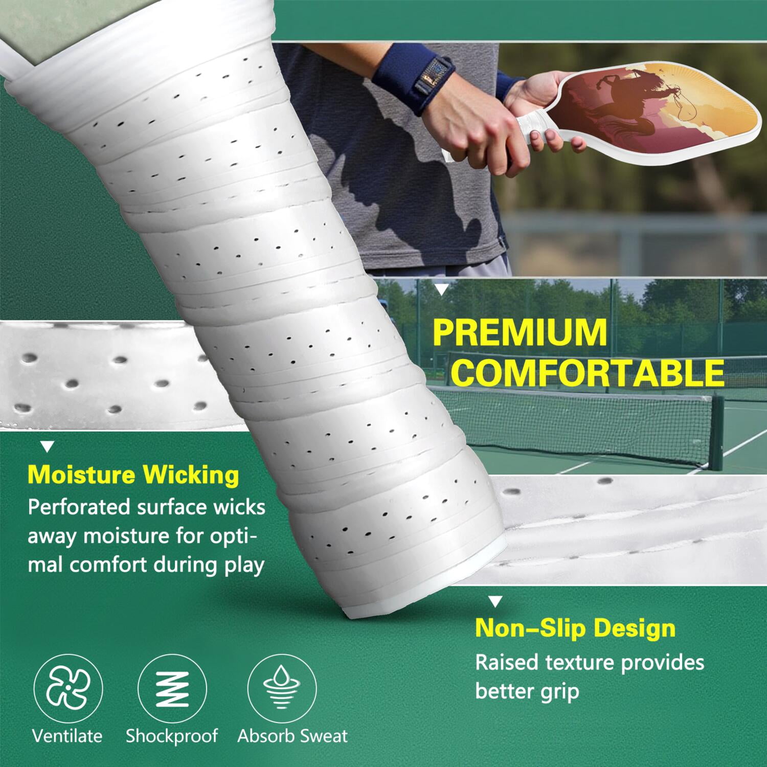 Pickleball Paddles Set Of 1, Fiberglass Surface, West & Cowboy Print, 1 Paddle, 2 Balls & Bag