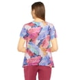 thumbnail image 2 of Alfred Dunner Womens Petite Leafy Sharkbite Split Neck Top, 2 of 6