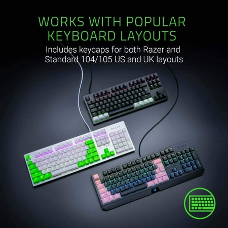 Razer PBT Keycap Upgrade Set -Backlight Compatible -Superior PBT Material- Green
