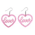 thumbnail image 3 of Heart Drop Earrings Cute Acrylic for Mother's Day Valentine's Day Engagement Pink, 3 of 9
