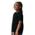 thumbnail image 3 of Gildan Youth Softstyle Cotton T-Shirt, Kids Short Sleeve Crewneck Shirt, Black Tee, Size S, 3 of 5
