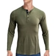thumbnail image 2 of Dpityserensio T-shirt Ample à Manches Longues pour Homme Col Rond T-shirt Uni, 2 of 7