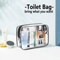 thumbnail image 5 of 3 - Pc TSA - Approved Clear Travel Essentials! Airport - Compliant Quart - Size Black Toiletry & Makeup Bags Set – Hassle - Free Carry - On for Jet - Setters, 5 of 7