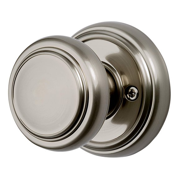 Baldwin Alcott, Half Dummy Door Knob, Non-Turning Door Handle for Closet, French Door, With Microban Protection, in Satin Nickel C63