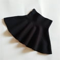 thumbnail image 5 of Tulle Skirt For Girls Kids Casual High Waist Knitted Flared Pleated A Line Solid Above Knee Skirt Girls Skirts Black 2 Years-3 Years, 5 of 6