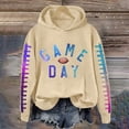 thumbnail image 2 of WZXFASHION Chandail en Molleton de Football pour Femmes Imprimé Graphique Dimanche Décontracté Manches Longues Col Rond 2025 Chandail d'Automne 50 % de Réduction Liquidation Chandail Ample, 2 of 4