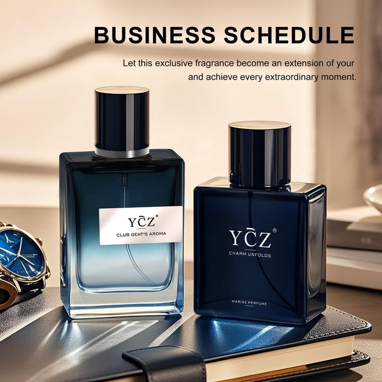 YCZ Men's Perfume Set, 2-Pack Cologne Gift Set for Men with Marine