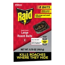 Raid Double Control Large Roach Insect Killer Bait, Insecticide Baits for Roaches, 8 Count