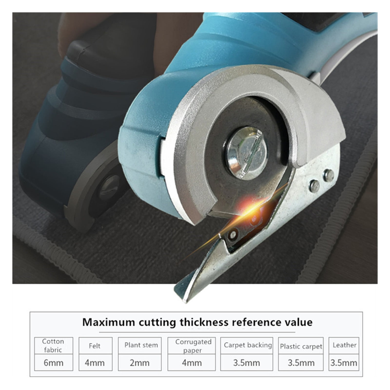 Electric Scissors Rechargeable Cordless Electric Cutter Shear For Cardboard Leather Fabric Scrapbook Carpet Electric Rotary Cutt ,Lightweight and Comfortable