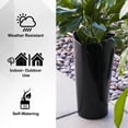 thumbnail image 4 of XBrand 22.4" H Black Plastic Self Watering Indoor Outdoor Triangle Planter Pot w/Glossy Finish, Tall Decorative Gardening Pot, Home Décor Accent, 4 of 10
