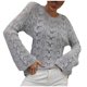 thumbnail image 1 of Tops de Mujer Camisas de Manga Larga Otoño Tallas Grandes Casual Cuello en V Blusa Suelta Estampada Odeerbi ODB148910, 1 of 5