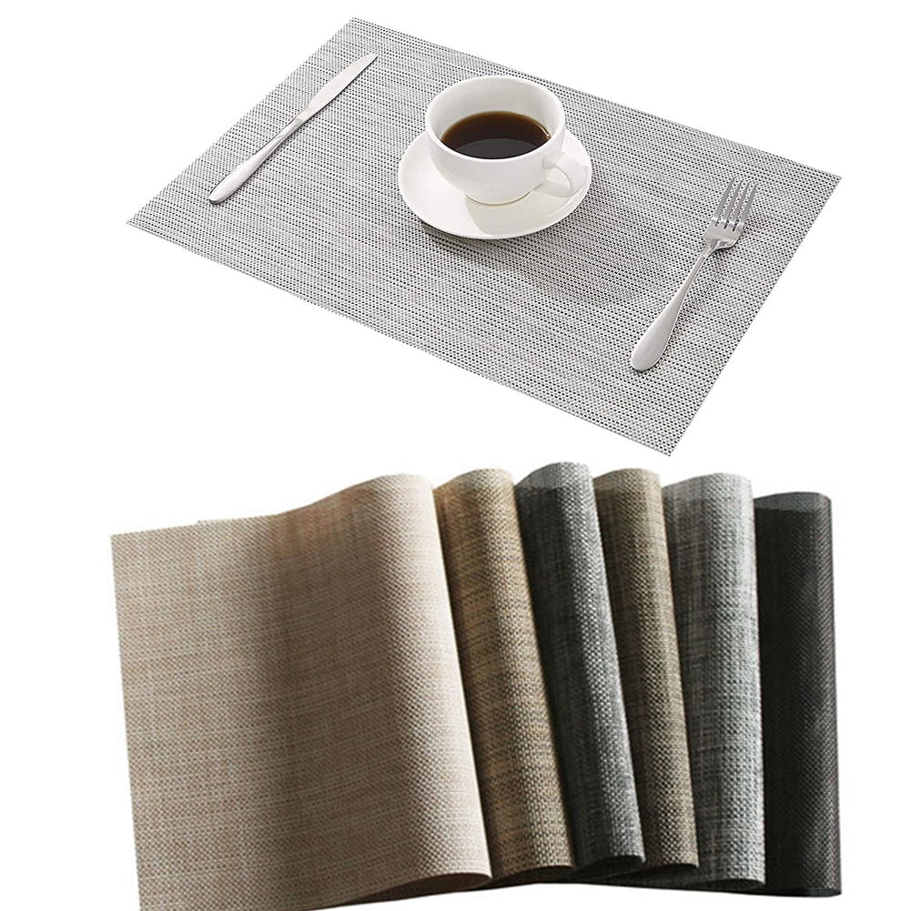4Pcs Heat Resistant Placemat Non Slip Wipeable Holiday Dinner Table Mat
