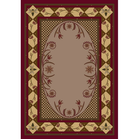 Milliken Innovations Area Rug KIMBERLY BRICK Kimberly Brick Petals Leaves 10' 9" x 13' 2" Rectangle
