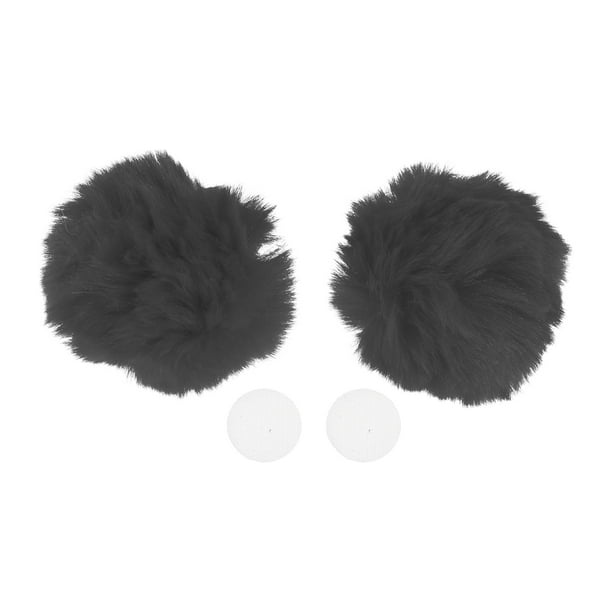 Accesorios de Casco de Motocicleta Decoración Orejas de Oso Redondas para Cascos de Motocicleta Bicicleta Esquí Gris Pegatina 1 Juego