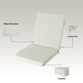 thumbnail image 4 of Goodgoods 18" x 36" Outdoor Dining Chair Cushions, 4-Pack Water & Fade Resistant Patio Cushions with Ties, Beige, 4 of 7
