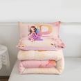 thumbnail image 5 of meiyoeat Personalized Initial P Twin Comforter Sets,Vintage Botanical Flowers Bedding Set For Girl,Pink Reversible,2 Pieces,1 Comforter and 1 Pillowcase, 5 of 7