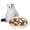 White, variant on MSBC Dishwasher Safe Habitat Mounted Regular Melamine Slow Feeder Bowl for Cats, Green Dolphin