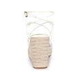 thumbnail image 2 of BLISSFUL STEP Sandales Compensées à Brides pour Femmes Espadrilles à Talon Compensé Blanches 9, 2 of 6