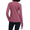 Rose Red, variant on Women's Thermal Shirts Long Sleeve Fleece Lined Running Tops Thumbhole Cold Weather Winter Gear Workout Hiking Base Layer White L