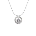 thumbnail image 2 of Delight Jewelry Silvertone Capital Letter - D - Pebble Disc - Hockey Ring Charm Necklace, 18", 2 of 4