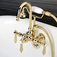 thumbnail image 4 of Aqua Vintage AE7T2BAL Bel Air Wall Mount Clawfoot Tub Faucet, Polished Brass, 4 of 4