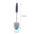 thumbnail image 4 of Smart Design Bottle Brush - Non-Slip Handle, Long-Lasting Bristles, Odor Resistant, Dishwasher Safe - For Cleaning Bottles, Pitchers, Carafes and More - 10.5" Long - Gray & Teal, 4 of 7