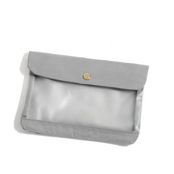 Travel Washable Dustproof Cosmetic Bag Waterproof Small Mask Storage Bag Portable Organizer Case Masks Bag Clip Handbag Saves To Box GREY
