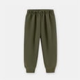 thumbnail image 5 of Girls Joggers Pants Elastic Waist Soft Stretch Athletic Play Casual Pants for Kids Army Green,Size 9-10 T, 5 of 6