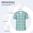thumbnail image 3 of KLL Blue Print for Men's Baseball Shirts,Short Sleeve Casual Shirts Button Down Shirt for Men Beach Summer Wedding Shirt-Medium, 3 of 7
