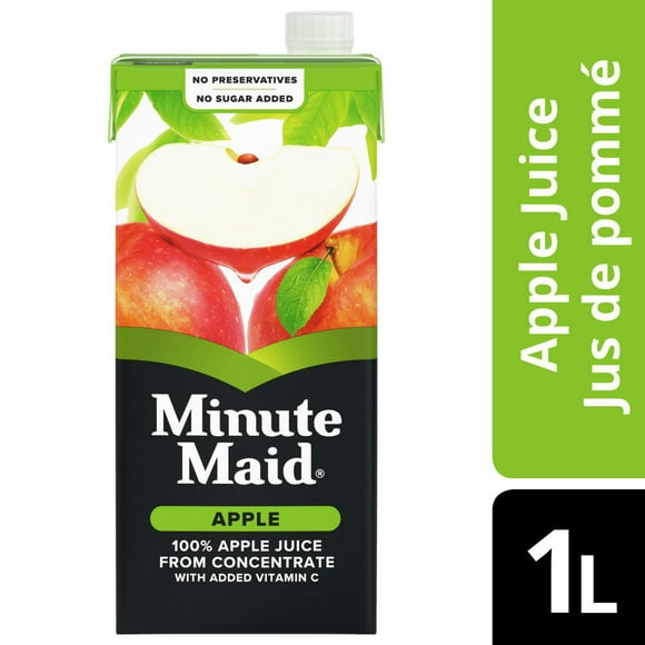Minute Maid 100% Apple Juice 1L carton, L