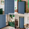 thumbnail image 6 of Shower Curtain, Moroccan Classic Navy Blue Lattice Waterproof Shower Curtain Set with Hooks for Bathroom Showers,Stalls and Bathtubs,60x72In Geometric Tile Plaid, 6 of 9
