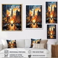 thumbnail image 4 of Designart "Pop Art Detroit III" Cityscapes Floater Framed Wall Decor, 4 of 7