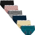 thumbnail image 3 of Teen Girls Underwear Leak-Proof Organic Cotton Protective Briefs 6-Pack, 3 of 4