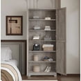thumbnail image 3 of IVV 72"H Tall Cabinet, Freestanding Wardrobe Cabinet, 2 Doors Kitchen Pantry Cupboard Cabinet for Kitchen, Bedroom, Apartment, Antique Gray, 3 of 4