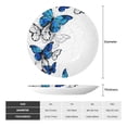 thumbnail image 2 of Kdxio Blue Flying Butterflies Bone China Decorative Plate Ceramic Decorative Plate for Home Office Wall Stand Decorative Plates for Home Bedroom-7in, 2 of 6