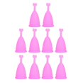 thumbnail image 1 of 10pcs Flexible Reusable Period Cup Set Women Portable Soft Silicone Heart Shaped Stem Menstrual Cup Purple, 1 of 4