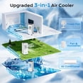 thumbnail image 2 of Portable Air Conditioners, Portable AC Unit, Evaporative Air Cooler w/2.5Gal , Cooling, 3 Speeds, Windowless Air Conditioner w/7H Timer, Swamp Cooler for Room Office Garage, 2 of 6