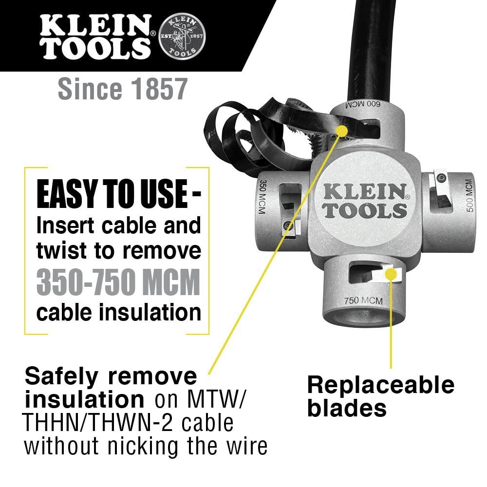 Klein Tools 21050 750 - 350 MCM Large Cable Stripper