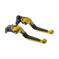 thumbnail image 1 of Palancas de freno y embrague para Yamaha YZF R1 09-14, aleación de aluminio, dorado y negro, 1 of 6