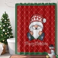 thumbnail image 4 of Shower Curtain 54"W x 78"L Winter Christmas Cute Gnome Red Fabric Shower Curtains Set with Hooks Water Repellent Bathroom Curtains Machine Washable Bathroom Accessories, 4 of 9