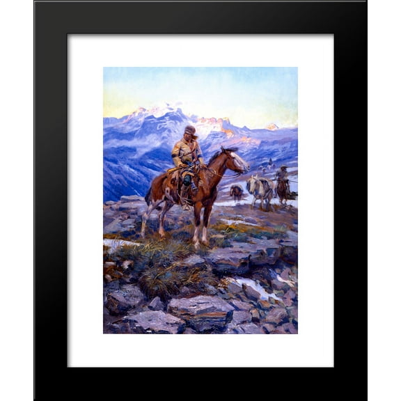 Free Trappers 20x24 Framed Art Print by Charles M. Russell