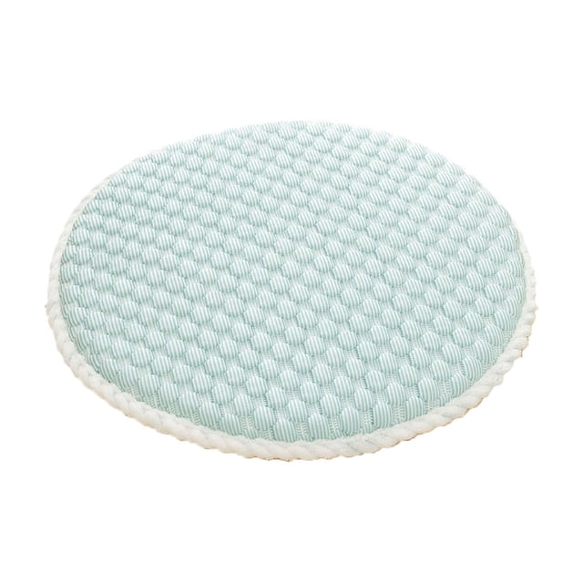 Outdoor Chair Cushions,Summer Rattan Ice Silk Chair Cushion - Comfortable Non Slip Round Cool Bean Stool and Dining Chair Pad